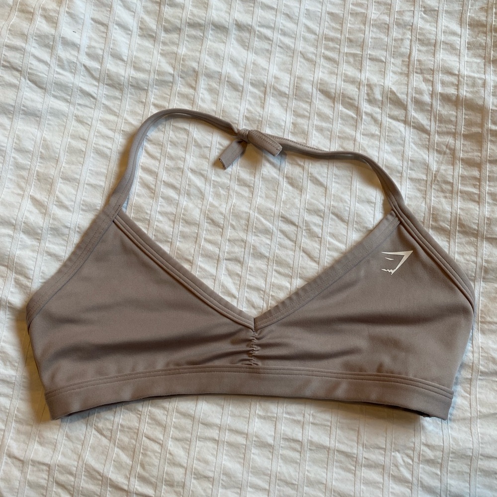 Gymshark Minimal Women's Taupe Halter Bra